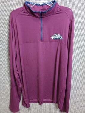 Coliseum Brand University Of Maine Black Bears Quarter Zip Pullover 2XL...